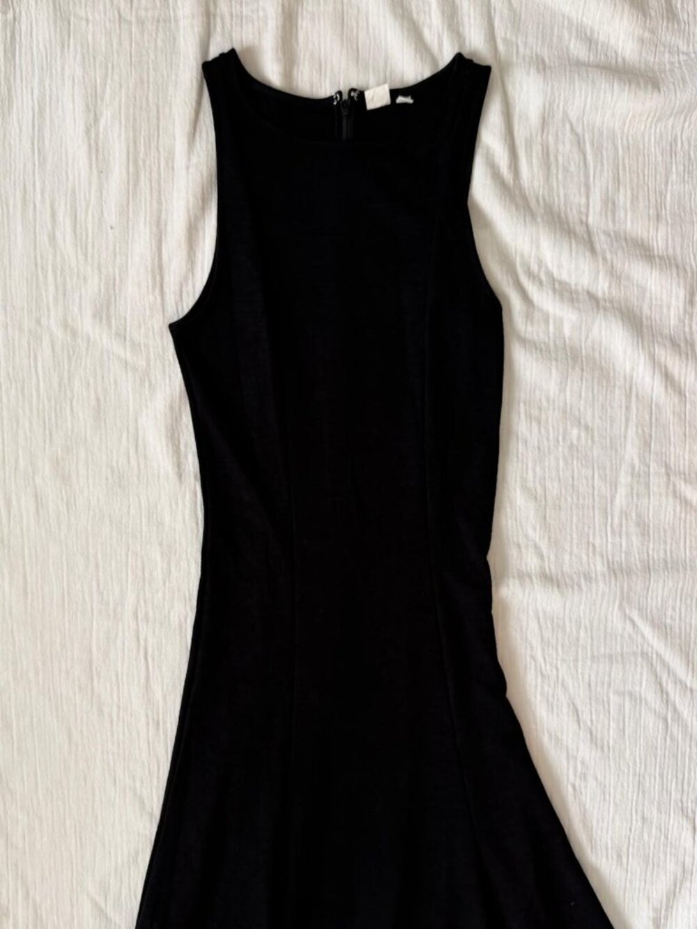 Never Used Gap black sleeveless dress, under knee.